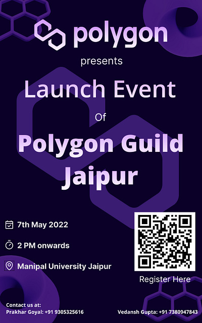 Launch Poster Polygon Guild graphic design