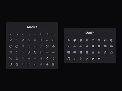 Dencar Icon Pack - Arrows, Media arrows figma free icon icon pack icon set iconpack icons iconset media pack resource set