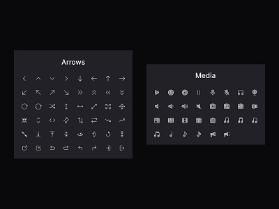 Dencar Icon Pack - Arrows, Media arrows figma free icon icon pack icon set iconpack icons iconset media pack resource set