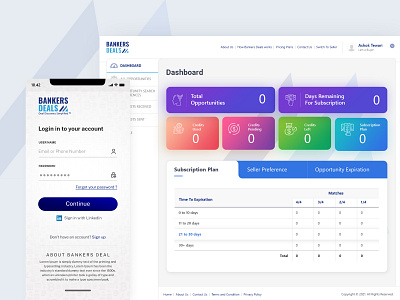 Desktop and Mobile App Dashboard UI Design by Omkar Bhatula on Dribbble