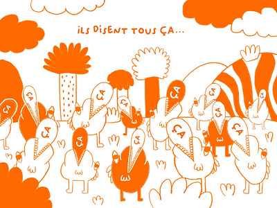 Ils disent tous ça … child draw drawing french funny illustration illustrations