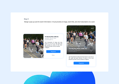 Daily UI Challenge - Event Pop Up Card button challenge daily ui daily ui challenge dailyui dailyuichallenge design pop up pop up card product design ui
