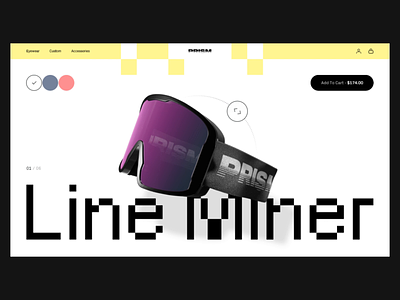 Prism - Store 3d animation cinema4d grid landing layout light logo motion graphics pixel slider snowboarding store typography ui
