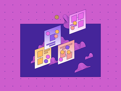 Das Dot-Voting Template Cover clouds decision making design dot voting dots icons illustration map template cover