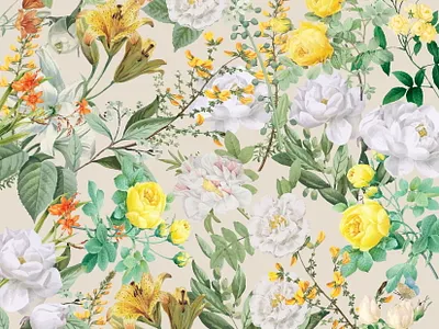 spring flowers bahçe beyaz bitki branding desen design doğa flowers graphic design illustration renkler rose sarı sulu boya vector çiçek ıllustrator