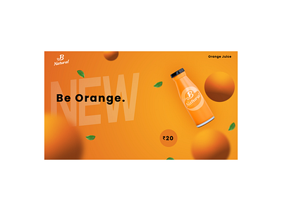 Orange juice banner add branding daily ui design graphic design illustration logo product design typography ui ux vector