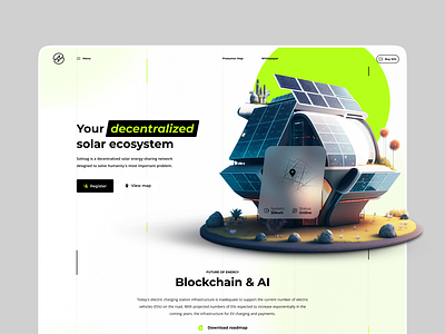 Decentralized solar ecosystem platform branding design platfform ui ux web