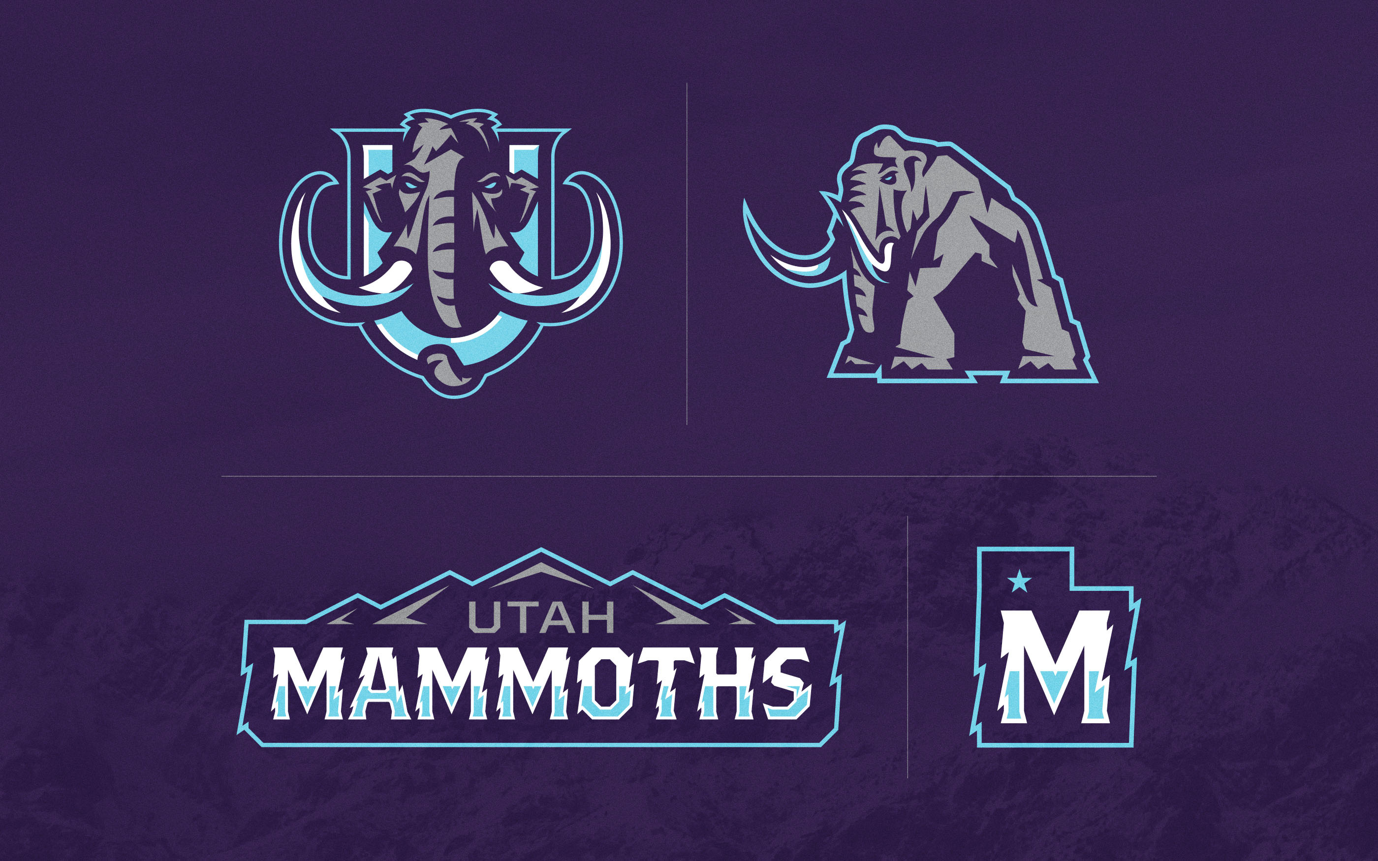 Utah Mammoths V.01 [NHL Concept Only] badge design brand identity branding custom type custom typography hockey hockey branding hockey logo illustration logo design mammoth logo mammoths mammoths hockey mascot mascot logo nhl sports brand sports logo utah utah hockey