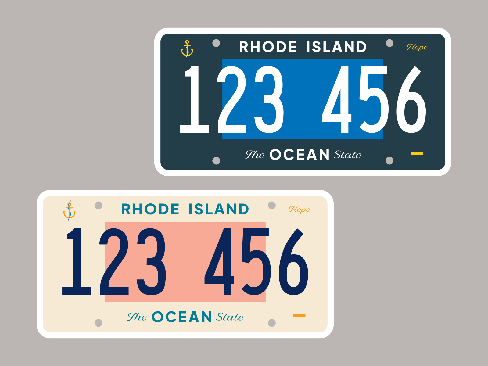Rhode Island License Plate Redesign by Nelson Couto on Dribbble
