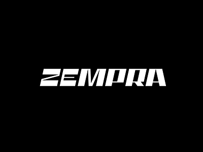 Zempra black branding czech design freight graphic design lettering logo monochrome white