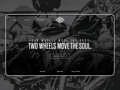Harley Davidson UI Design bikes black branding cars cx design graphic design interaction logo modern moody motorsport ui ux vector web design xd