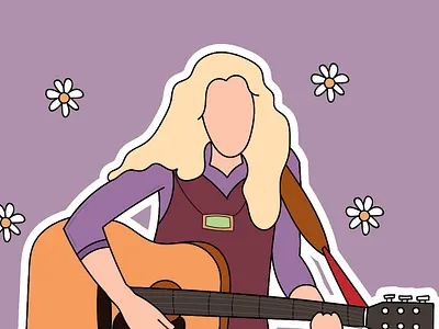 Phoebe Buffay Illustration branding design friends graphic design ill illustration illustrator logo portrait ui vector vector art