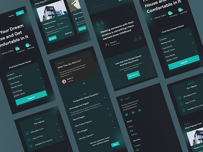 Singgah - Responsive Version app black clean dark mode greenlight minimalist mobile responsive responsive landing page responsive version ui ui design uiux design user interface ux