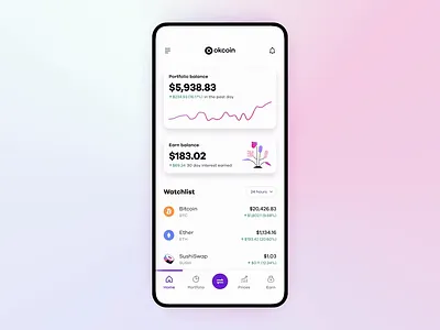 Crypto Portfolio Concept assets coin crypto crypto app data visualization fintech holdings mobile app portfolio ui