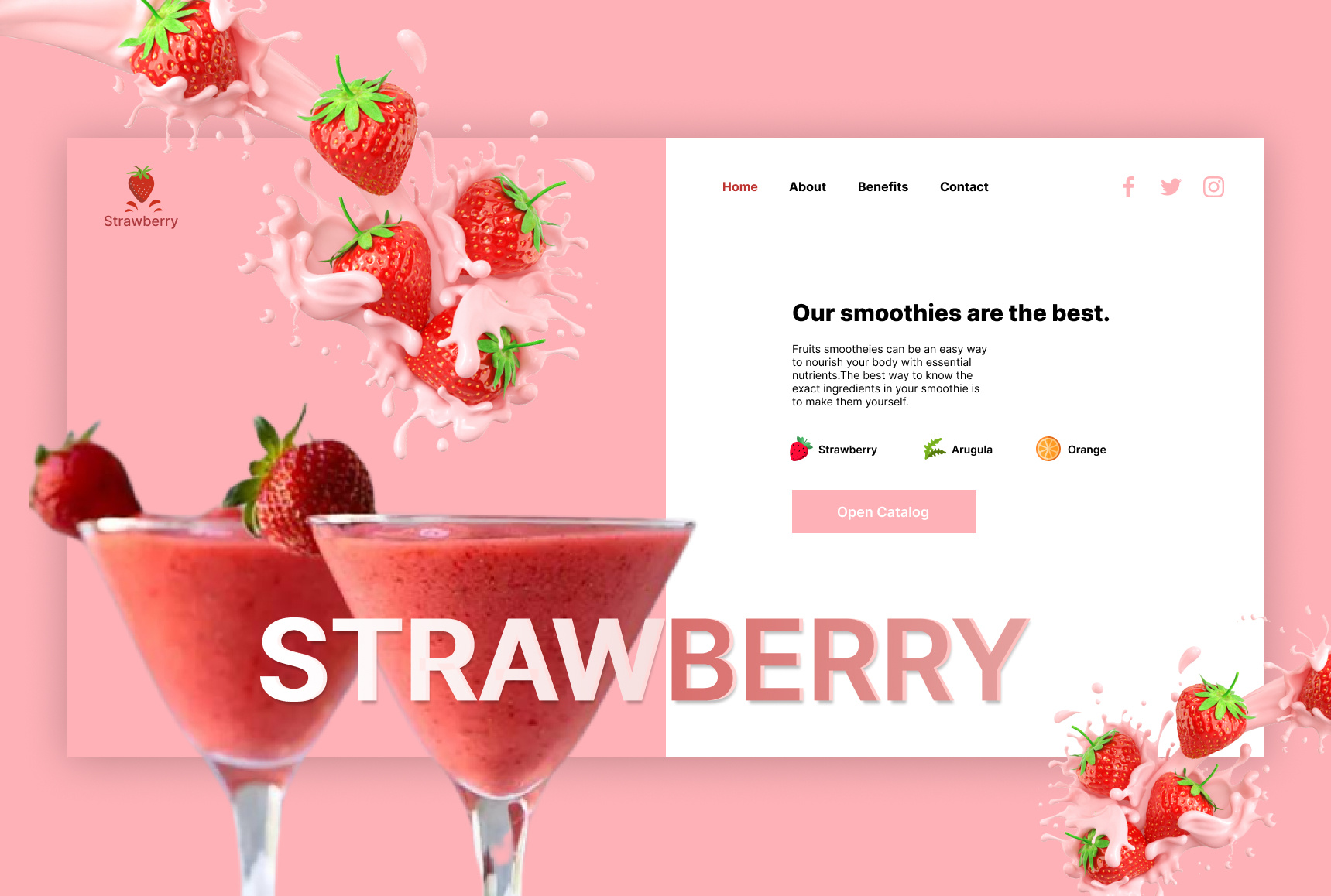 Example of Smoothie Website Design