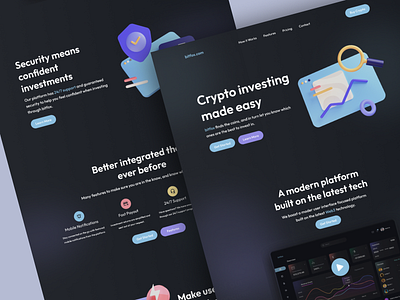 BitFox - Crypto Website 2d app clean design ui ux web website