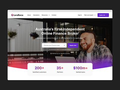 Lendforce Website Design - Homepage design ui ux web web design website