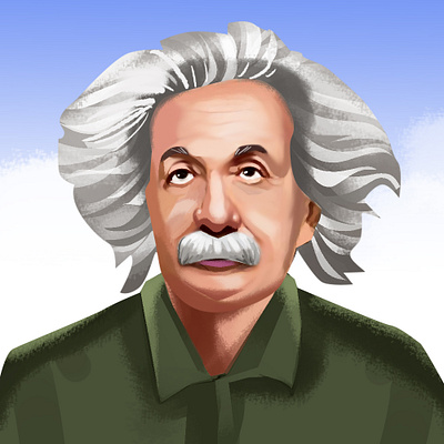 Albert Einstein albert albert einstein app character drawing illustration sketch ui