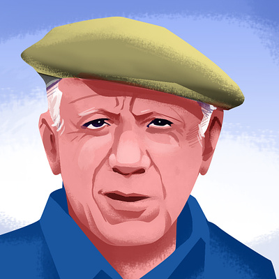 Pablo Picasso character illustration sketch