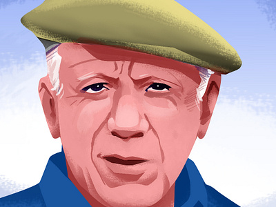 Pablo Picasso character illustration sketch