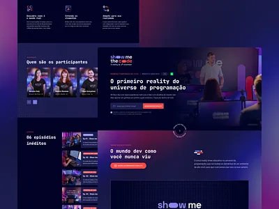 Reality Show Website - Show Me The Code | Rocketseat coding programming reality reality show ui webdesign website