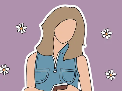 Rachel Green Illustration. branding graphic design illustration illustrator portrait vector art