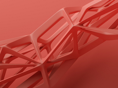 Abstract structure 3d abstract art background blender color design illustration red render shape structure technology visual