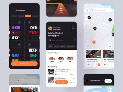 ECHO PARK - Parking Space Finder App app book book park booking car car map car spot finder park park app park finder park space parking parking finder parking space rent space ui ux vechicle