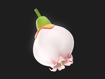 Blueberry flower 3d blender bloom blueberry c4d cute design flower illustration kawaii