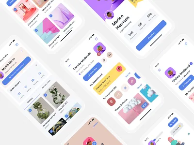 Mobile App UI KIT - Profile app design kit mobile profile template tramkam ui uidesign uikit