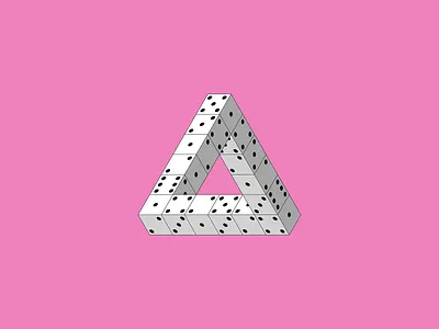 Impossible dice game design dice digital art game geometric graphic design illusion illustration illustrator isometric line line style minimal vector