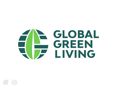 Global Green Living Logo branding flat logo globe logo graphic design green green energy green logo letter g logo logo design logo maker logo mark logodesign logotype minimalist logo organization round logo stationary sustainable versatile logo