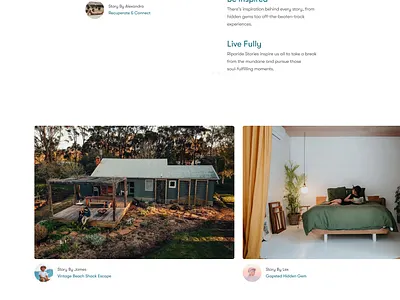 Stories Landing Pages brand design design direction landing pages ui