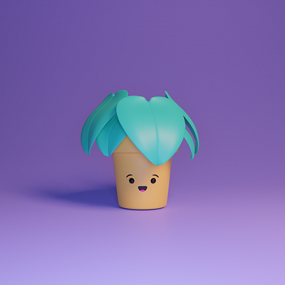 3D Plant Illustration 3d graphic design illustration
