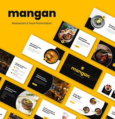 Mangan - Restaurant & Food Presentation Template business clean creative drinks food modern portfolio powerpoint presentation restaurant
