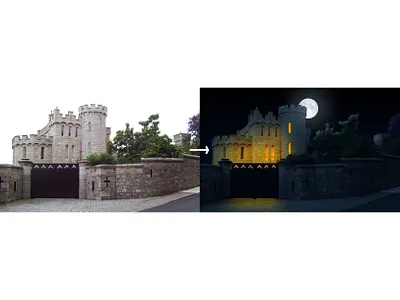 Convert Day Scene to Night Time day