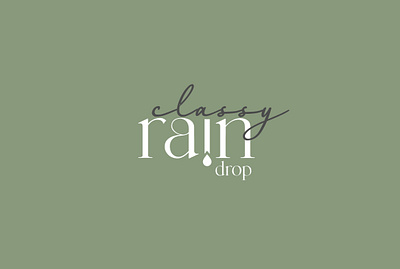 Rain Drop | Classic Fashion Logo beauty logo brand design branding design business logo classic logo cosmetic branding elegant logo fashion logo lettermark logo logo mark logodesign logotype minimalist logo modern logo signature logo text based logo typography website logo wordmark