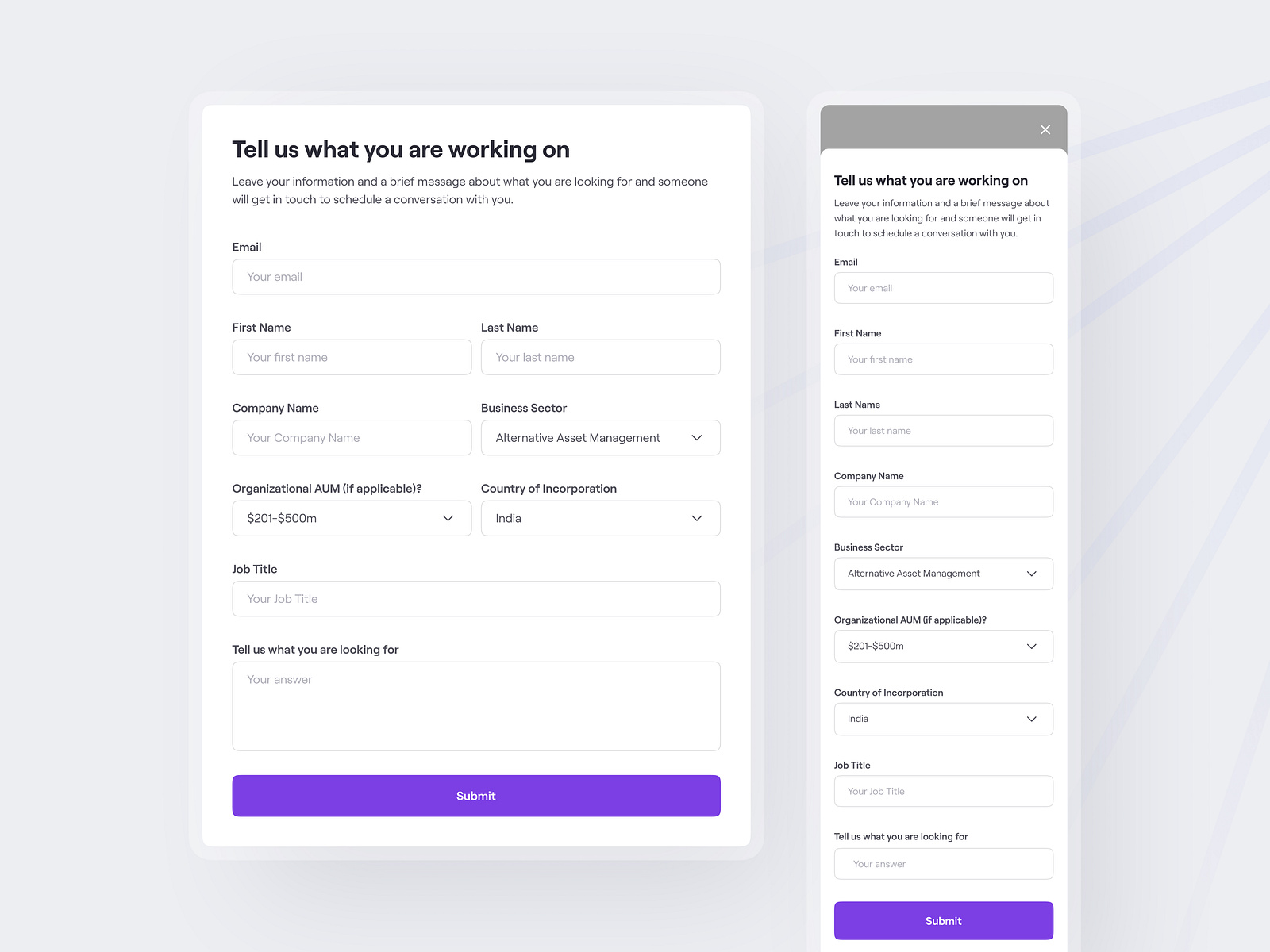 Contact us form UI by Pavan on Dribbble