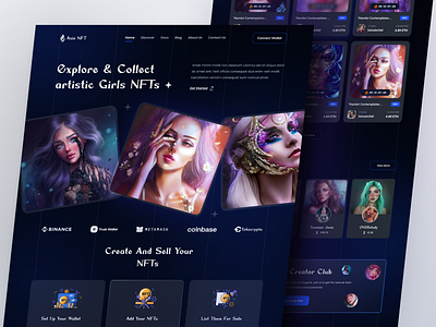 Crypto NFT Marketplace Website Design by Nishar Multani on Dribbble