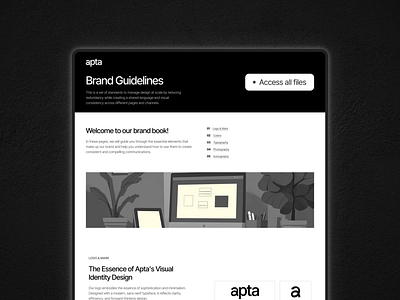 Brand Guide - Apta Agency branding design process design system figma visualidentity