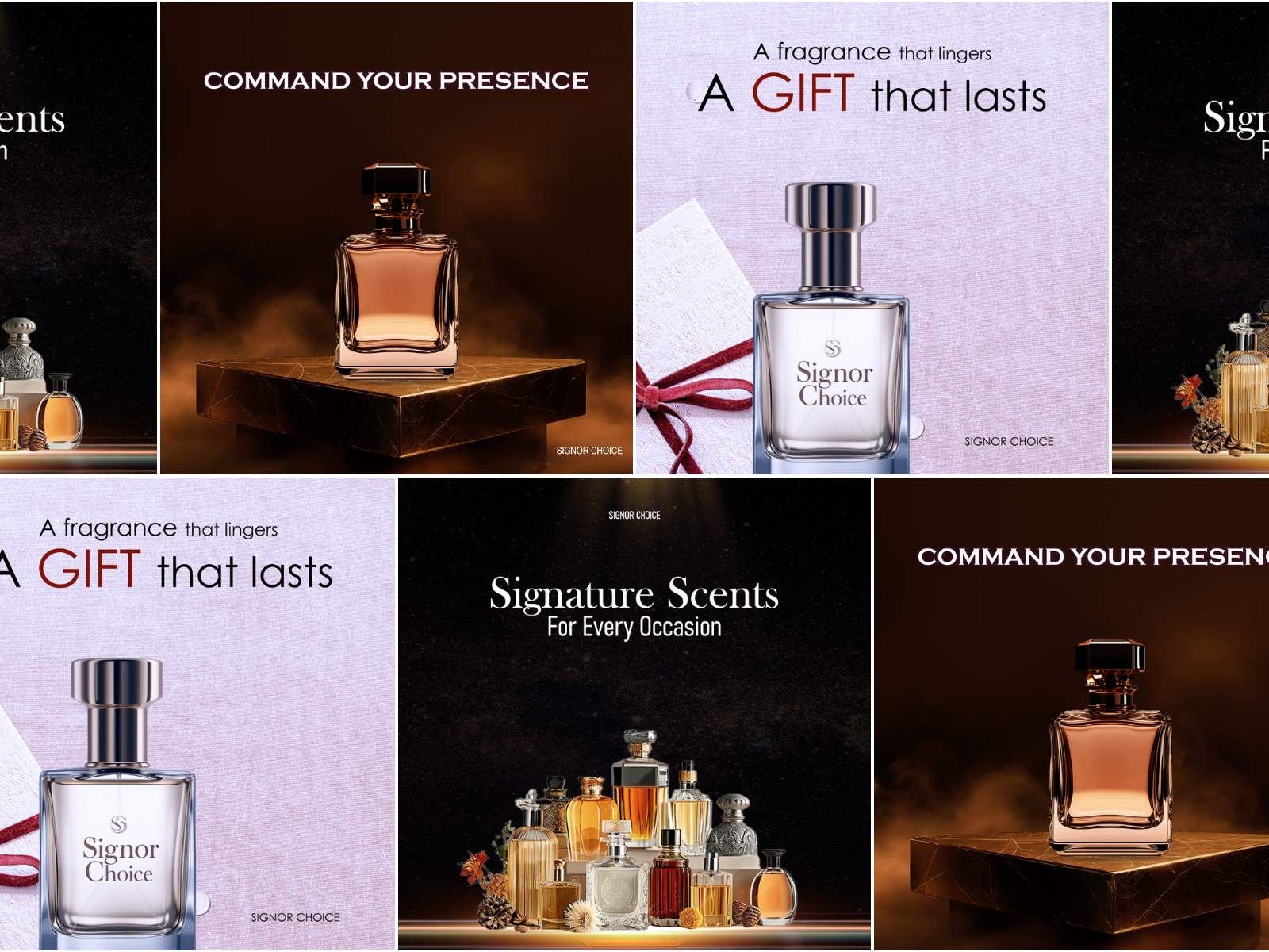 Social Media Posts for Signor Choice branding canva design graphic design motion graphics poster design social media content