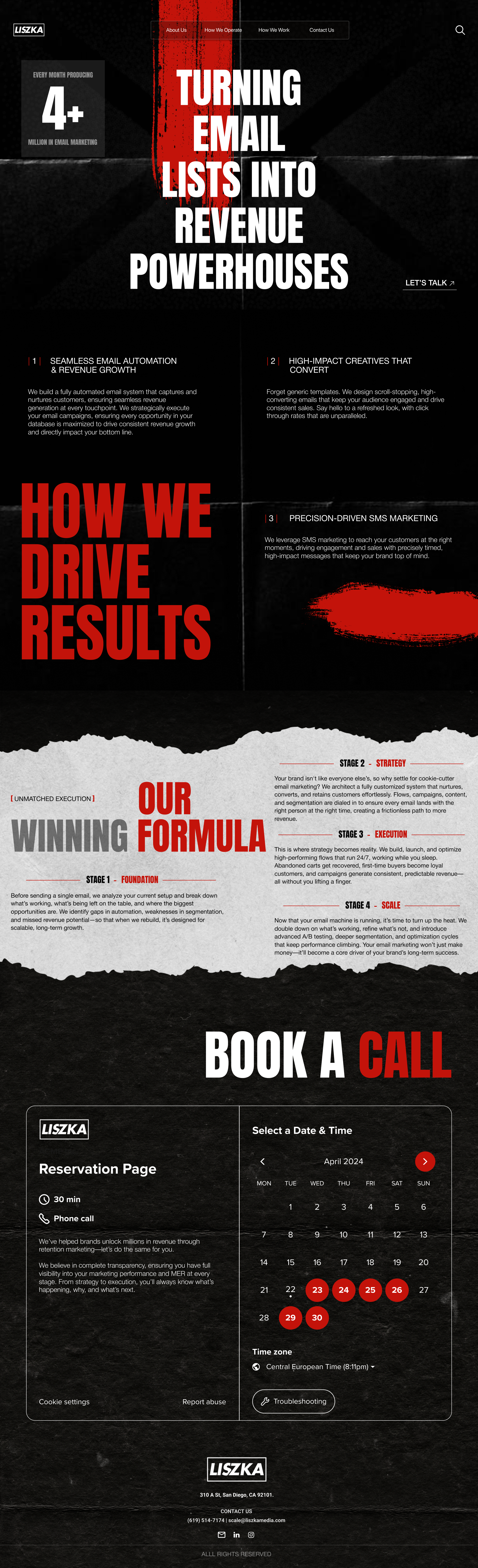 LISZKA – The Email Revenue Machine That Generates $4M+ Monthly business website email marketing high conversion homepage designer landing page designer marketing ui ui design ui designer uiux ux web design website design