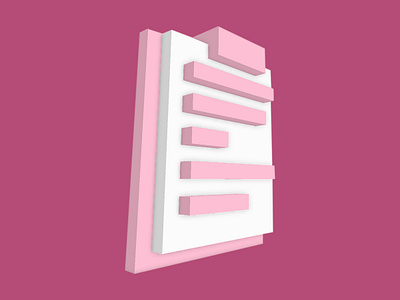 Document File - 3D Illustration 3d business document education file