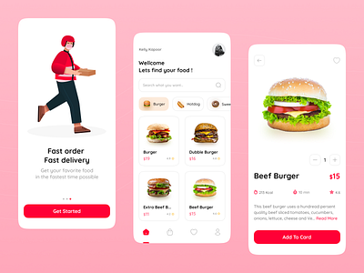 Food Delivery App app clean delivery delivery food design food food delivery food delivery app home mobile app ui uiux uiux designer ux