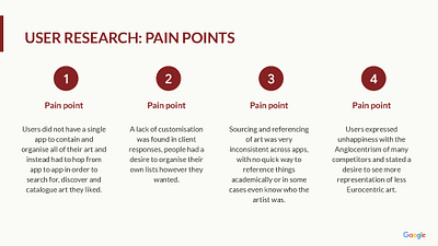 USER RESEARCH: PAIN POINTS ux ux design