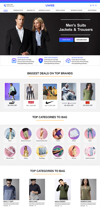 Ecommerce Template (Html, CSS And Javascript) animation css design ecommerce html javascript shopping website web design website
