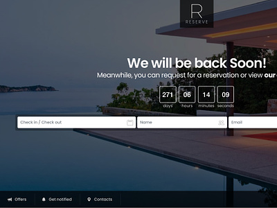 Reserve Coming Soon under construction web design