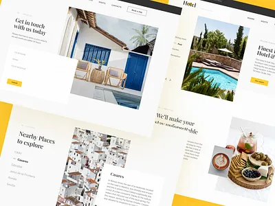Boutique Hotel UX/UI design 2022 clean hotel showcase travel ui design uiux web design