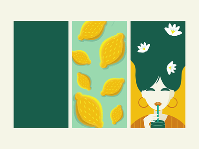 Cold lemonade — animated illustration adobe illustrator animation branding design drinks graphic design illustrations lemonade lemons motion graphics
