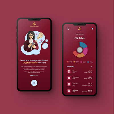 Crypto Mobile UI app concept crypto design illustration mobile mobile ui ui user experience userinterface